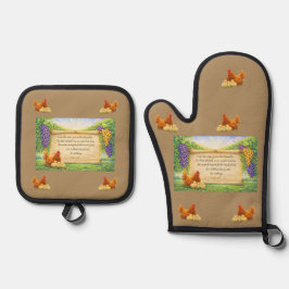 Set De Manoplas Juego de manopla y salvamanteles Tan con versículo