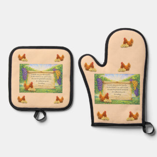 Set De Manoplas Juego de Manopla y Soporte para Olla de Melocotón 