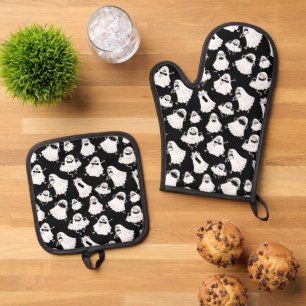 Set De Manoplas Juego de manoplas para horno de fantasmas tontos