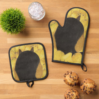 Set De Manoplas Juego de manoplas y agarraderas para horno con per
