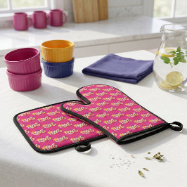 Set De Manoplas Juego de manoplas y agarradores de asador LOVE