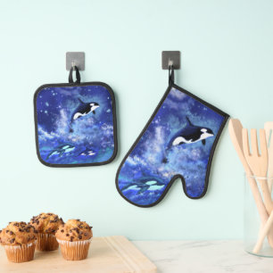 Set De Manoplas Juego de portadores de carne y hueso de ballenas a