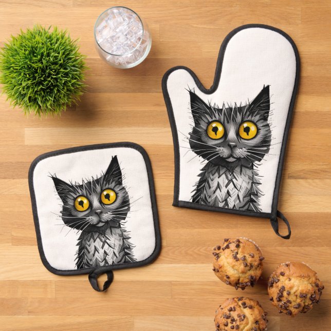Set De Manoplas Juego de portaobjetos para hormigón de gato (De arriba hacia abajo)