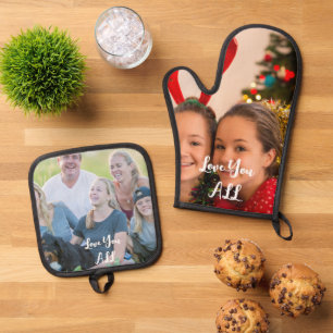 Set De Manoplas Juego de Soportes de Maceta con Foto Personalizada