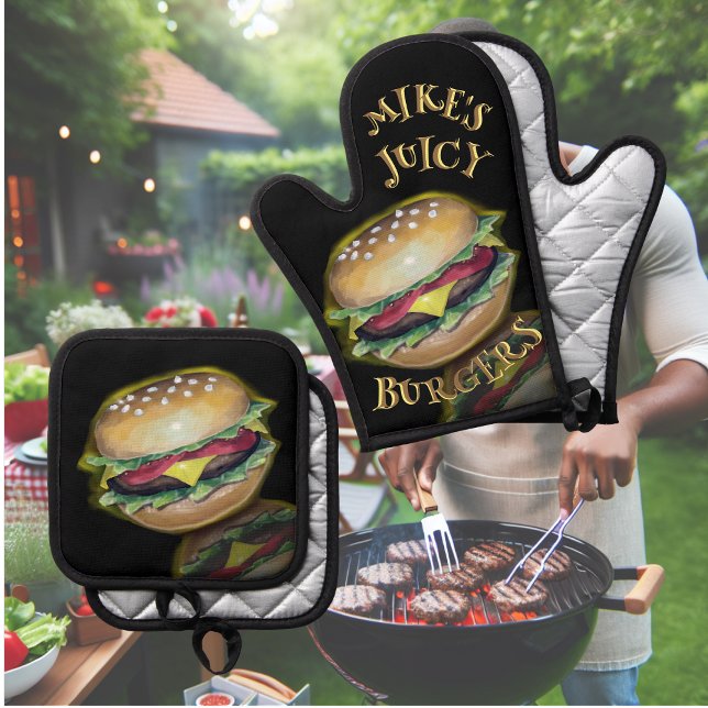 Set De Manoplas Juicy Delicious Hamburgurgers (Subido por el creador)