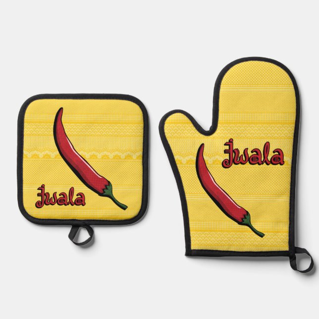Set De Manoplas Jwala Chili Pepper (Anverso)