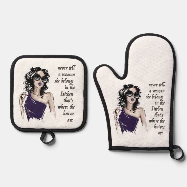 Set De Manoplas Kitchen Knives pertenece (Anverso)