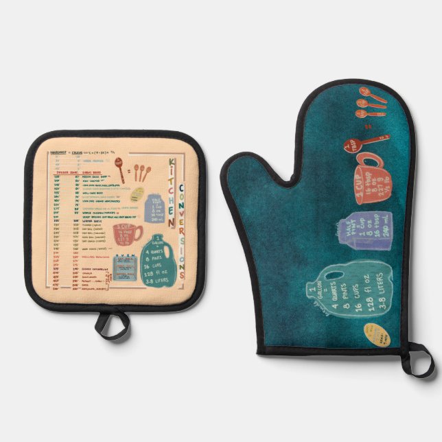 Set De Manoplas Kitchen Measurements Conversions Reference Sheet (Anverso)