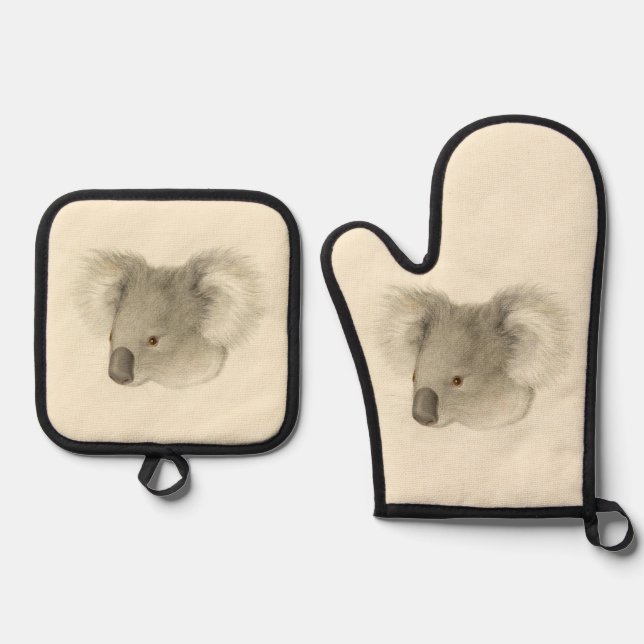 Set De Manoplas Koala Bear Oven Mitt Y Pot Holset (Anverso)