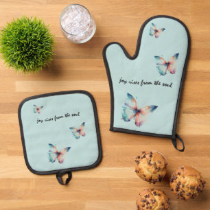 Set De Manoplas La alegría de la menta de la mariposa del alma