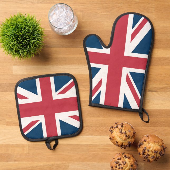 Set De Manoplas La bandera británica Union Jack (De arriba hacia abajo)