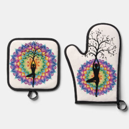 Set De Manoplas La bella Mandala Yogo y la meditación