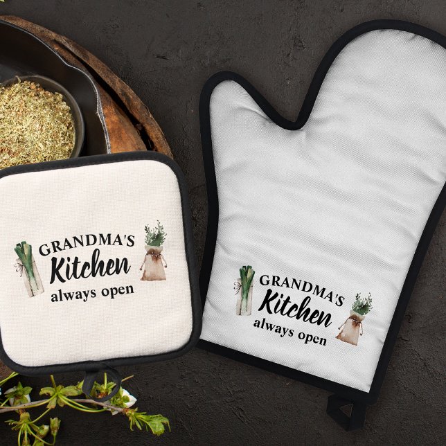 Set De Manoplas La cocina de la abuela moderna siempre está abiert (Subido por el creador)