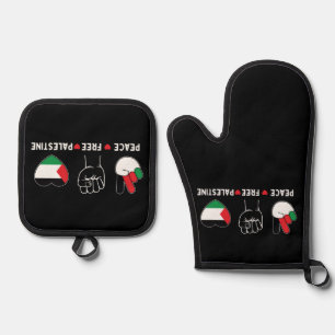 Set De Manoplas la paz ama palestina - libertad para los palestino