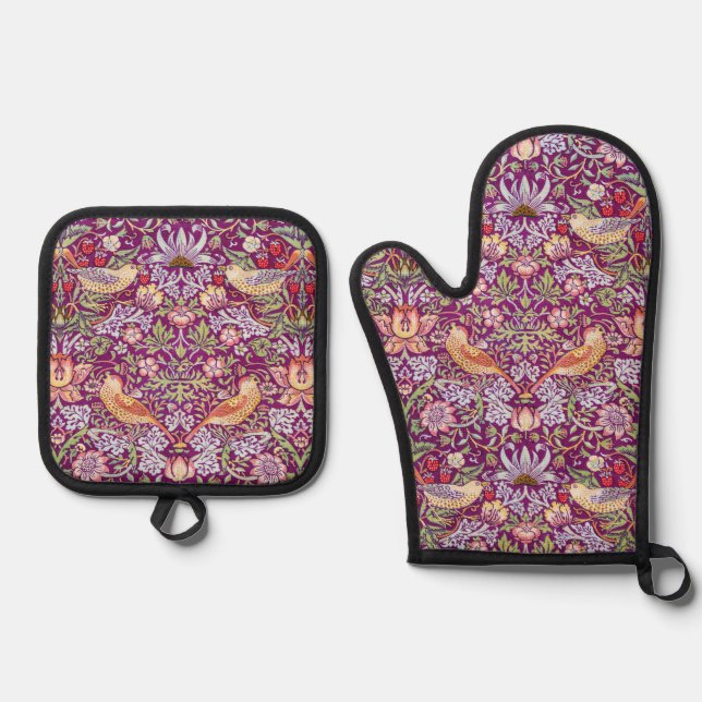Set De Manoplas Ladrón de Fresas, William Morris (Anverso)