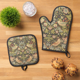 Set De Manoplas Ladrones de Fresas de William Morris, Arte Antiguo