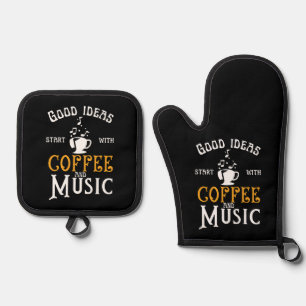 Set De Manoplas Las Buenas Ideas Empiezan Con El Café Y La Música