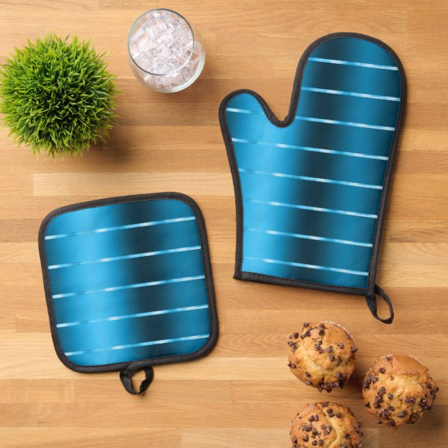 Set De Manoplas Lazo de cinta azul real para despedida de soltera (De arriba hacia abajo)