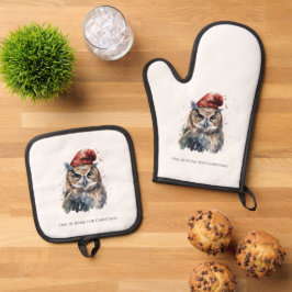 Set De Manoplas Lechuza de invierno encantada, personalizado