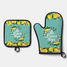 Set De Manoplas Lemon Days Aqua