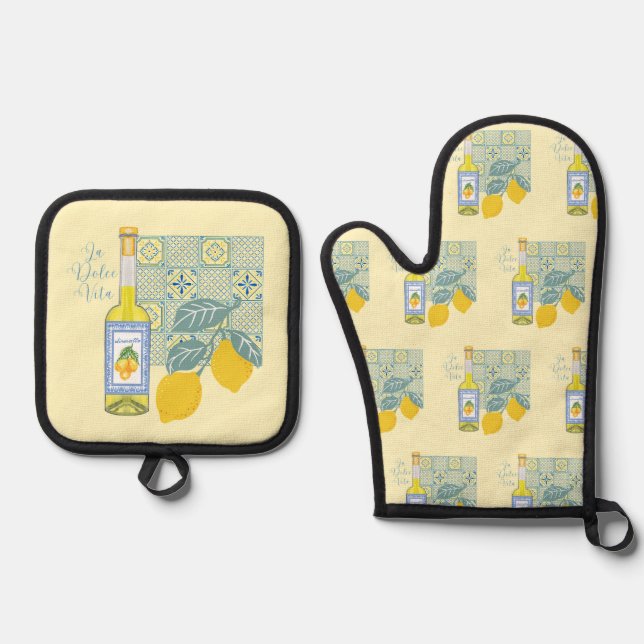 Set De Manoplas Lemon Farm Retro (Anverso)