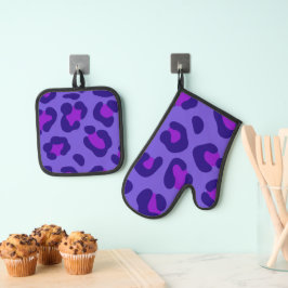 Set De Manoplas leopardo de arándano