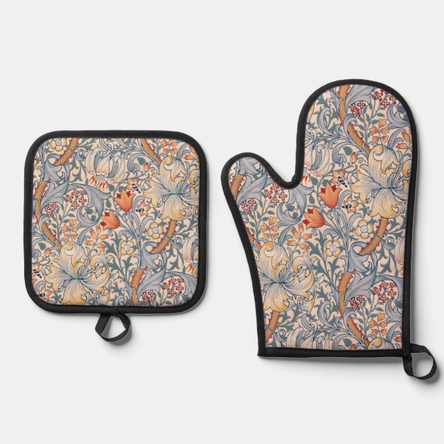 Set De Manoplas Lily Dorada, William Morris (Anverso)