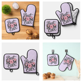 Set De Manoplas Lindo Lavanda Púrpura Mejor Mamá del Mundo