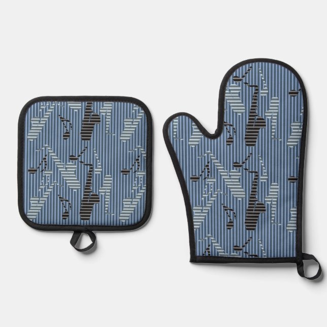 Set De Manoplas Líneas saxofónicas (Anverso)