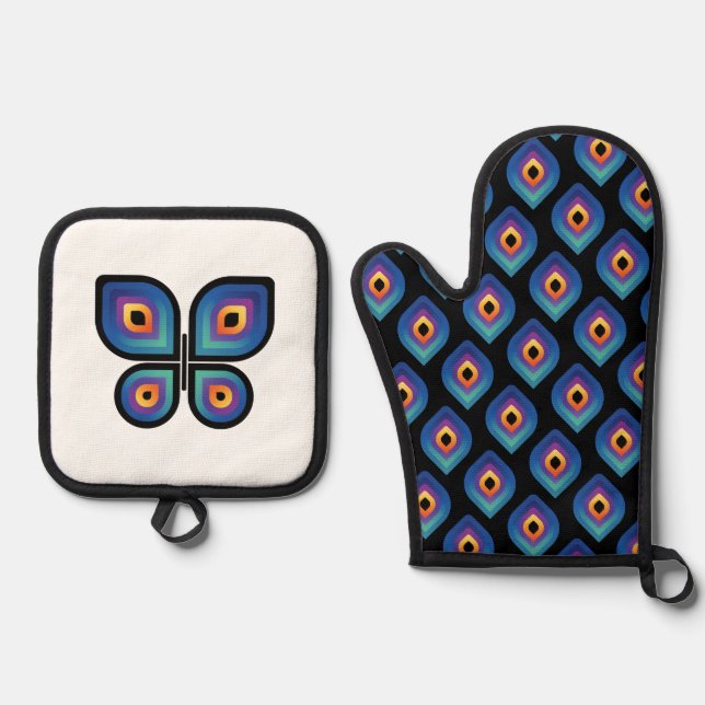 Set De Manoplas Llama Fuego (Patrón) (Anverso)