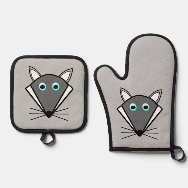 Set De Manoplas Lobo de Halloween (Anverso)