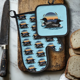 Set De Manoplas Loon Couple Sunset Blue