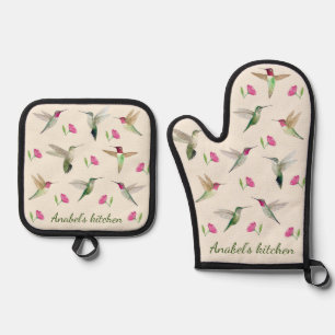 Set De Manoplas Los colibríes de la personalizado Anna