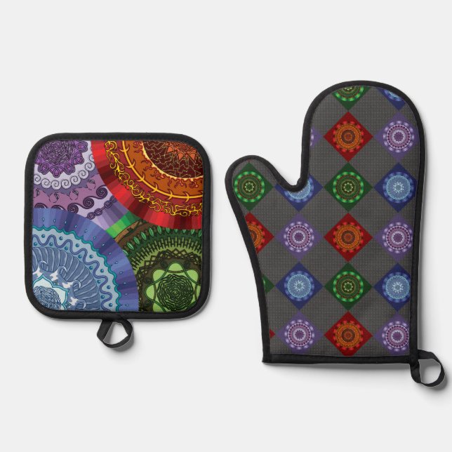 Set De Manoplas Los Elementos Mandalas (Anverso)