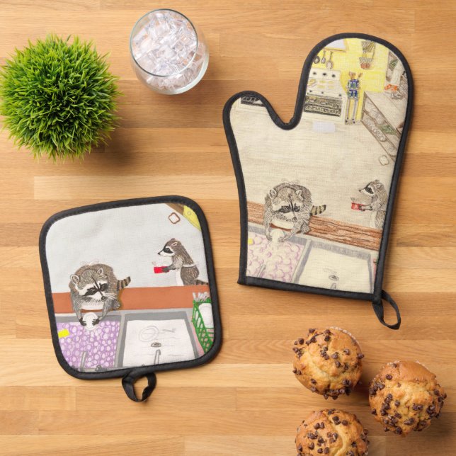 Set De Manoplas Los lavadores de platos (De arriba hacia abajo)