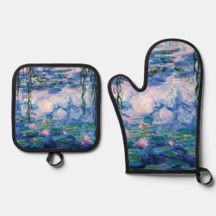 Set De Manoplas Los lirios de agua de Claude Monet