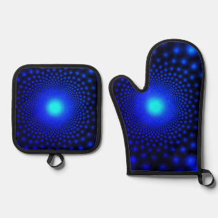 Set De Manoplas Luces azul neón