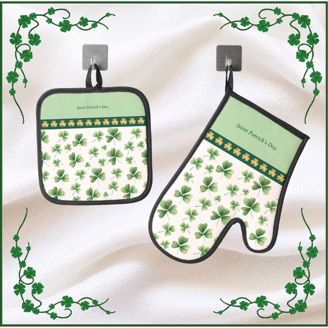 Set De Manoplas Lucky Charms Shamrock Oven Mitts (Lucky Charms Shamrock Oven Mitts)