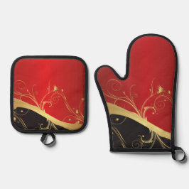 Set De Manoplas Lucky Red Modern Design