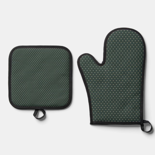 Set De Manoplas Lunares Verde Oscuro (Anverso)