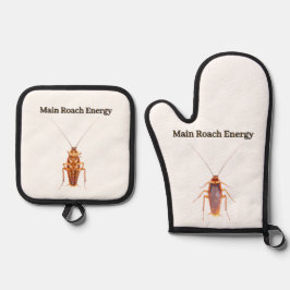 Set De Manoplas Main Roach Energy Guante de Horno y Soporte para O