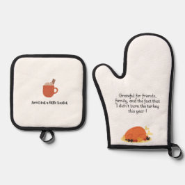 Set De Manoplas Malvavisco y calabaza con citas graciosas