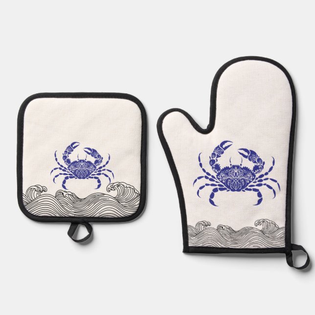 Set De Manoplas Mandala Crab (Anverso)