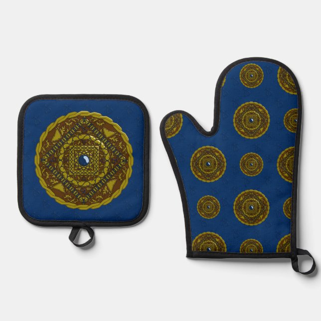 Set De Manoplas Mandalá de Capricornio (Anverso)