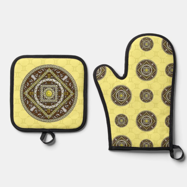 Set De Manoplas Mandala de Géminis (Anverso)