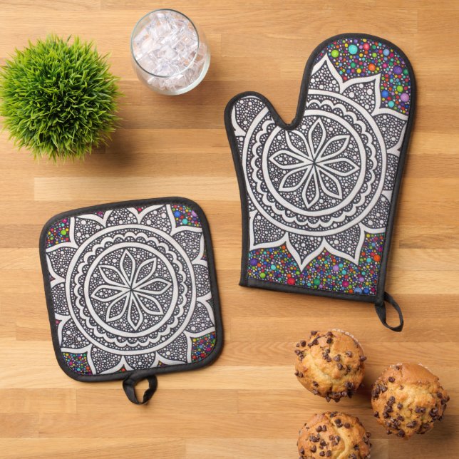 Set De Manoplas Mandala Mosaic 2025 (De arriba hacia abajo)