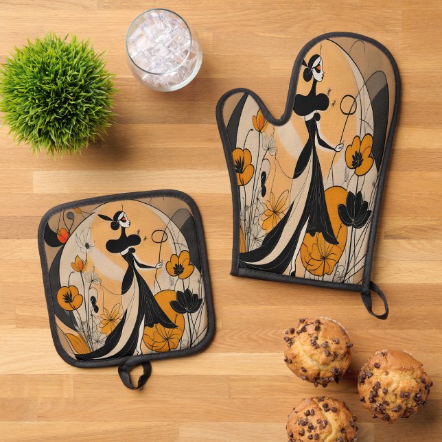 Set De Manoplas Mandulis (Mandulis Oven Mitt & Pot Holder Set
)