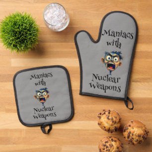 Set De Manoplas Maniacs Guante de Horno y Agarrador de Olla