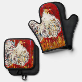 Set De Manoplas Manopla de horno de gallo