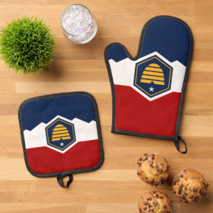 Set De Manoplas Manopla de horno, protectores de olla, bandera del